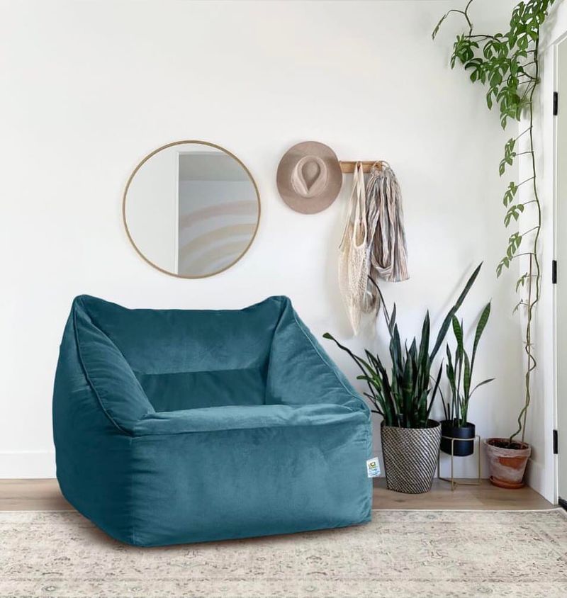 Dusty Blue Bean Bag Chair