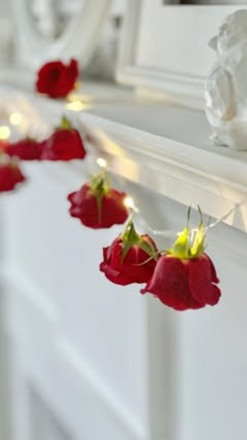 Elegant Silk Rose Garland