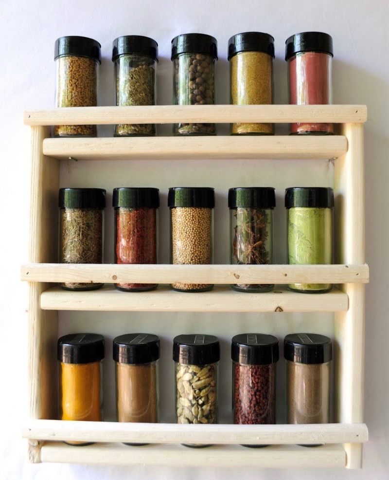 Employ a Wall-Mounted Spice Rack