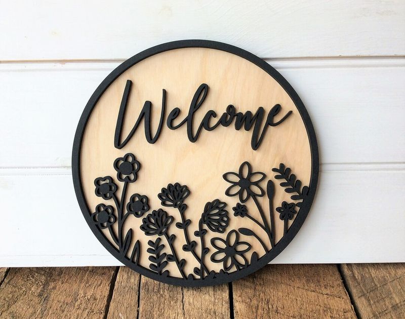 Engraved Welcome Sign