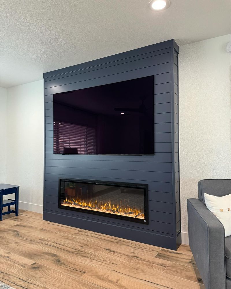 Fireplace with Built-In TV