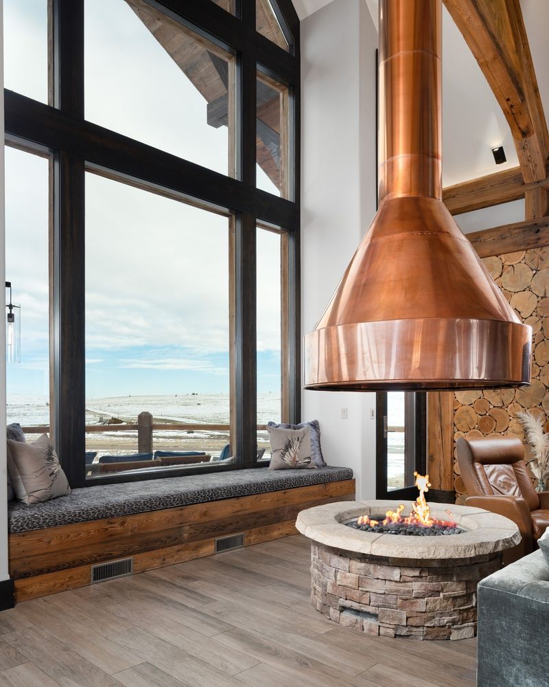 Fireplace with Copper Hood