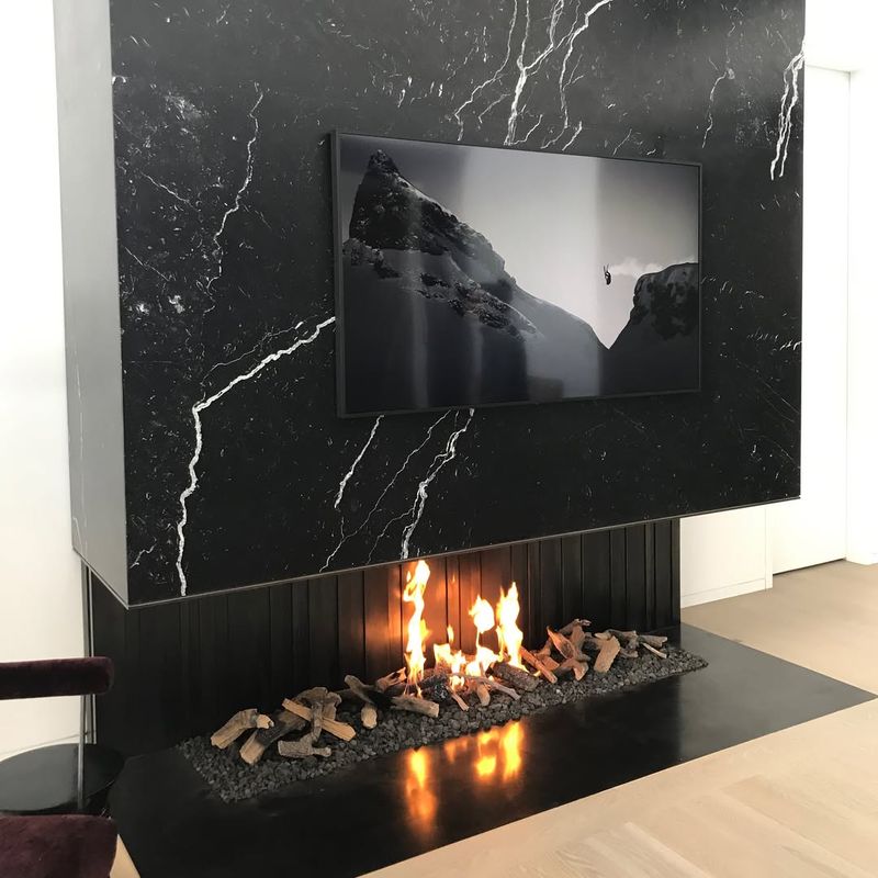 Fireplace with Marble Surround