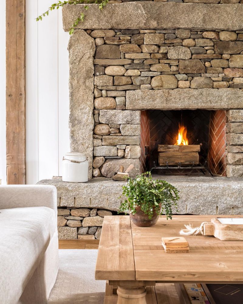 Fireplace with Open Hearth