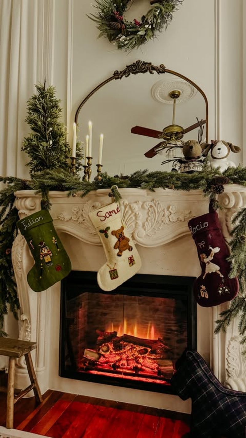 Fireplace with Vintage Mantel