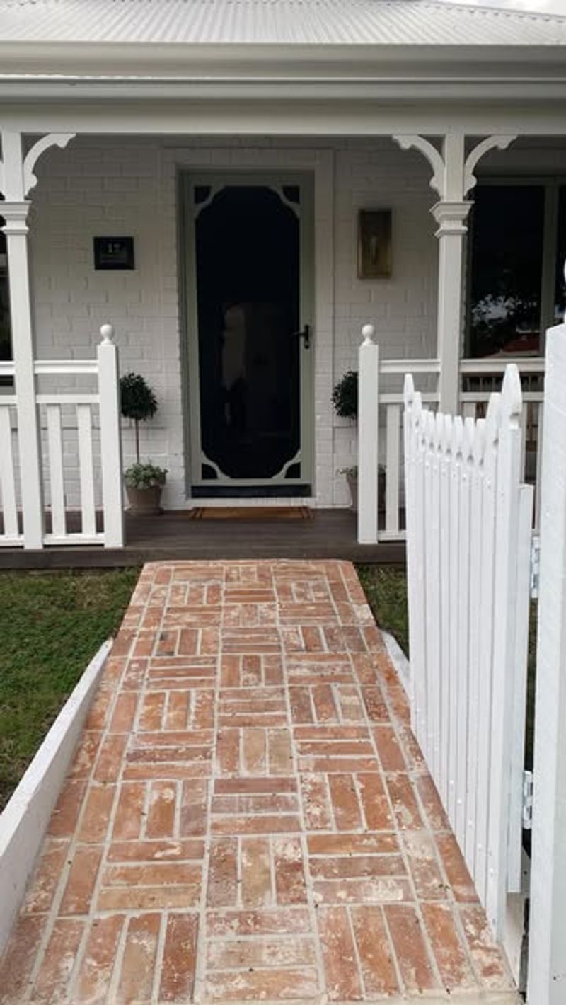 Patterned Brick Pathway