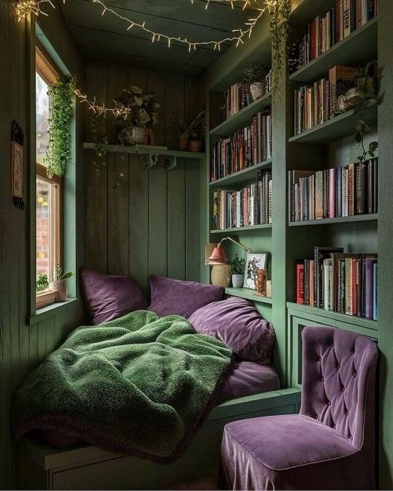 Forest Green Rustic Reading Corner