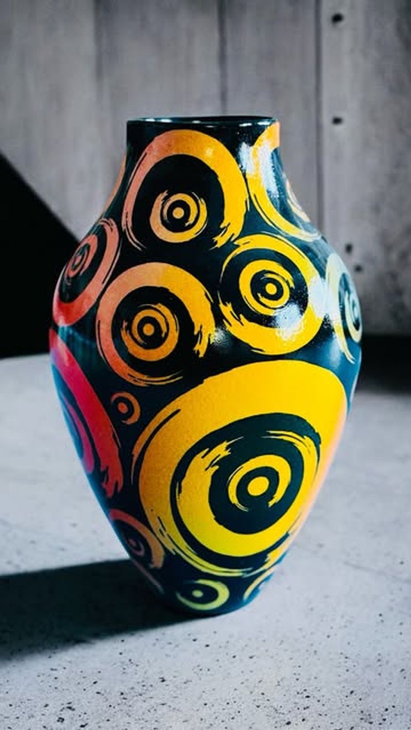 Hand-Painted Ceramic Vase