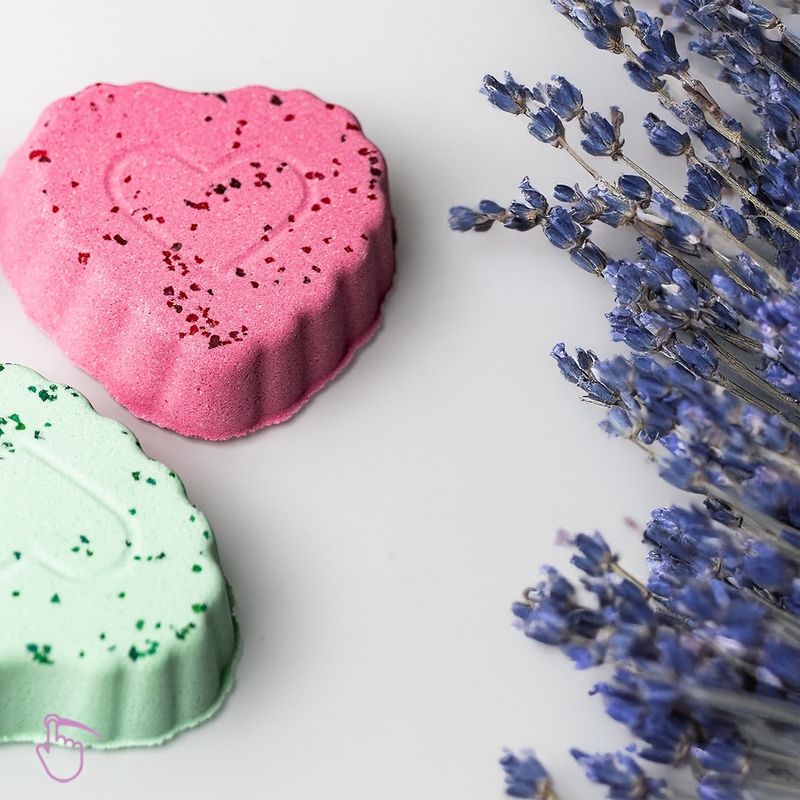 Heart-Shaped Bath Bomb