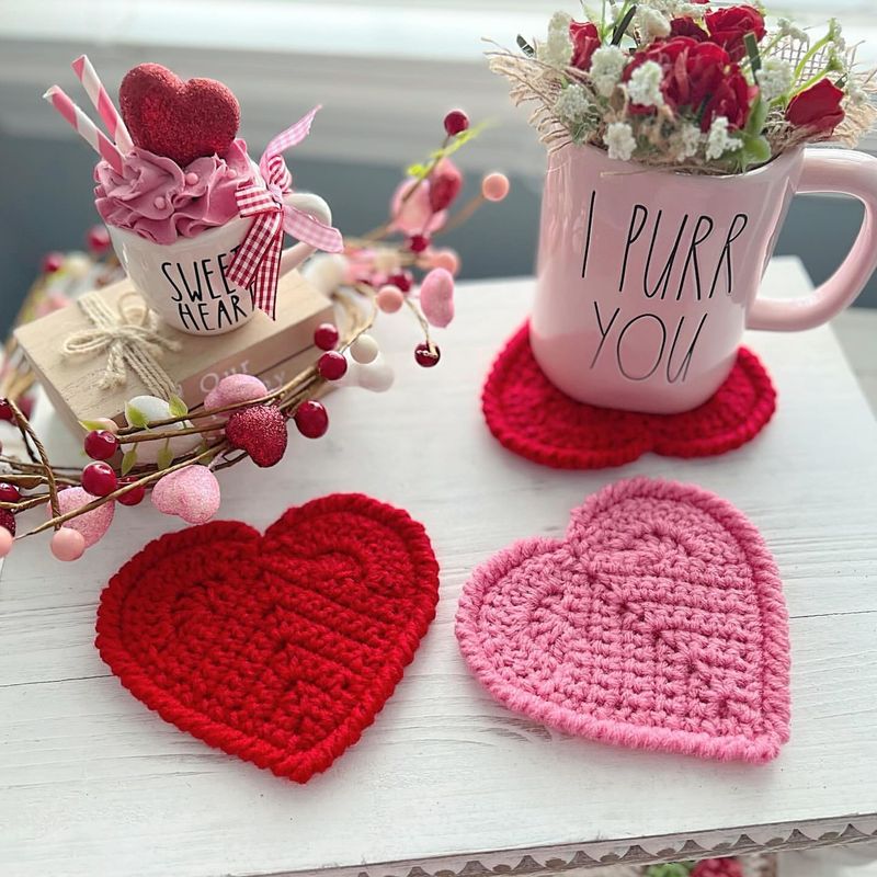 Heart-Shaped Coasters