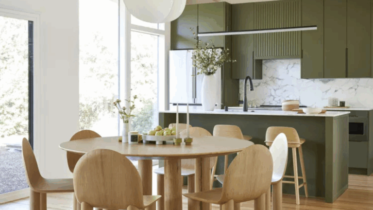japandi zen sage green kitchen