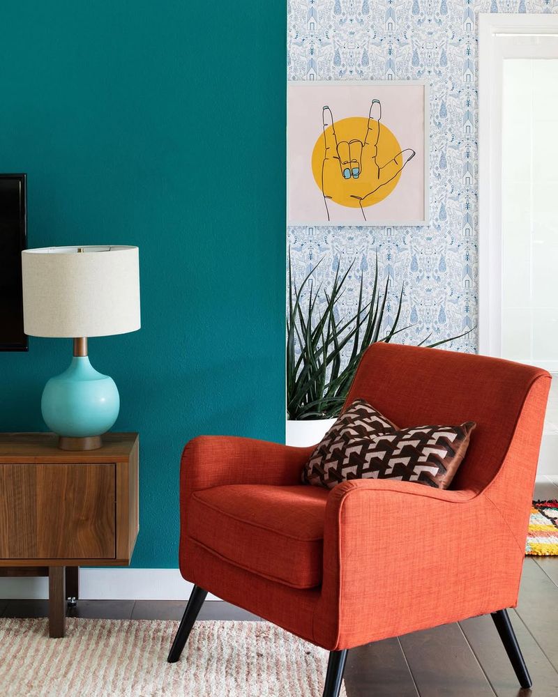 Teal and Burnt Orange