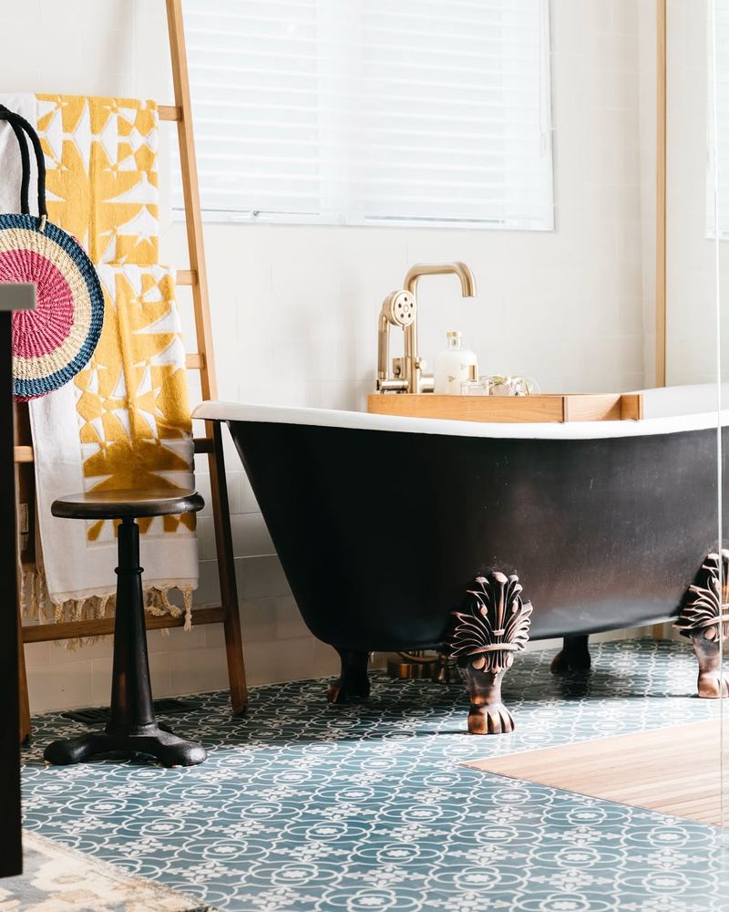 Luxurious Gold and Black Clawfoot Tub