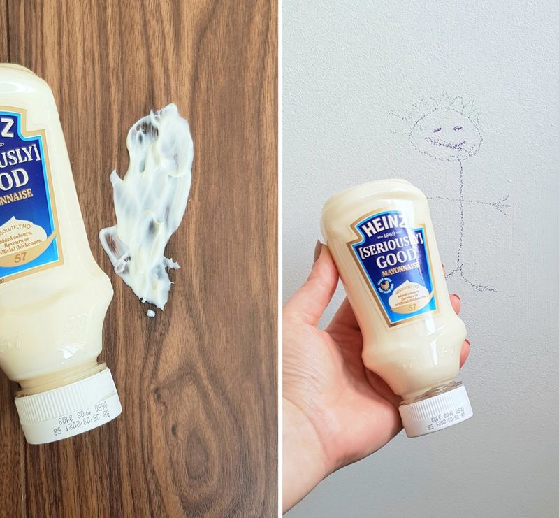 Mayonnaise for Crayon Marks