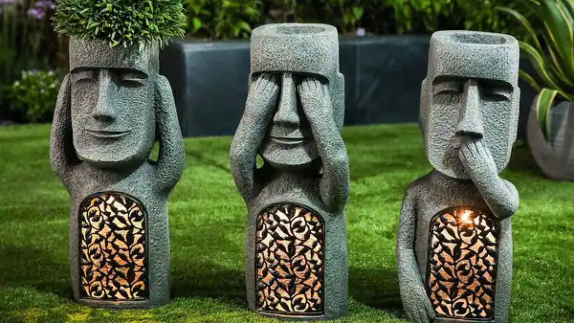 Three mysterious shrines in the neighbor yard