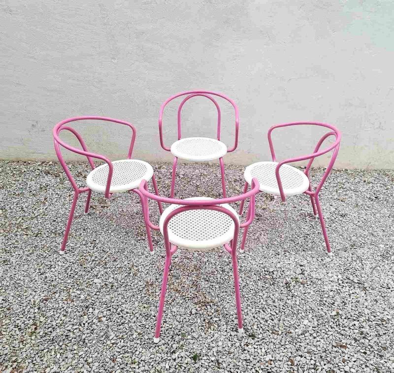 Pink Metal Chairs