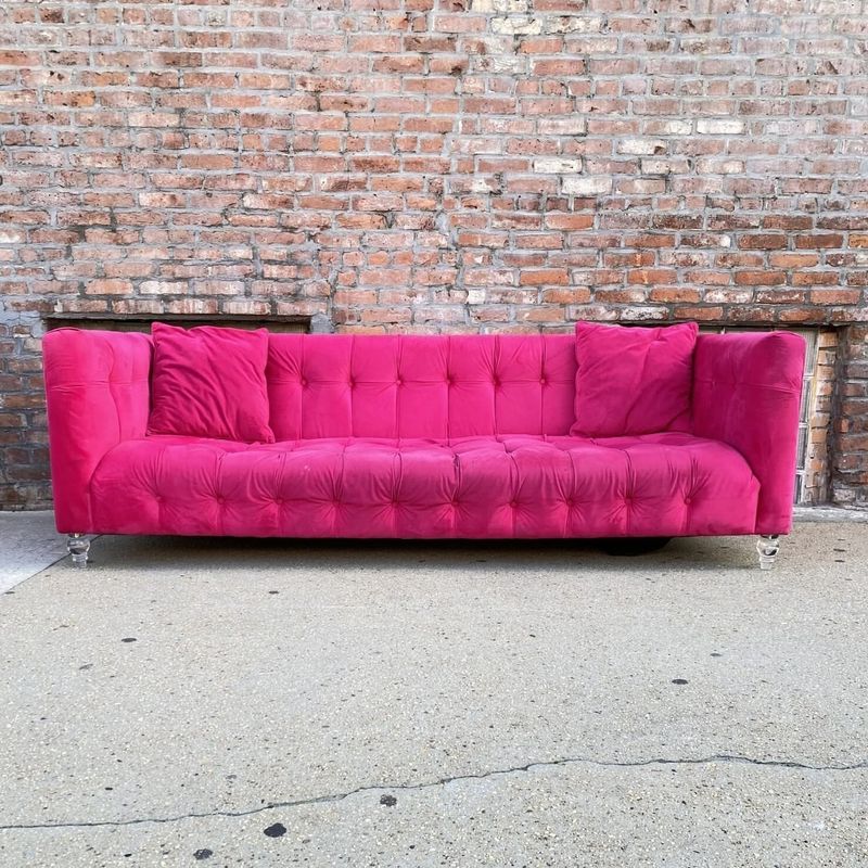 Pink Velvet Sofa