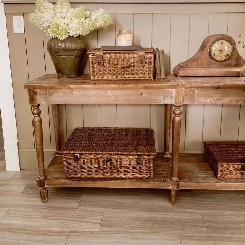 Rustic Wooden Console