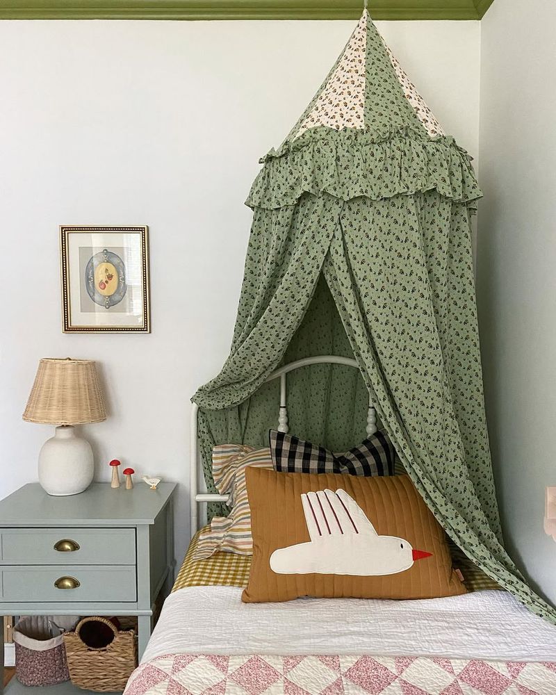 Sage Green Bed Canopy