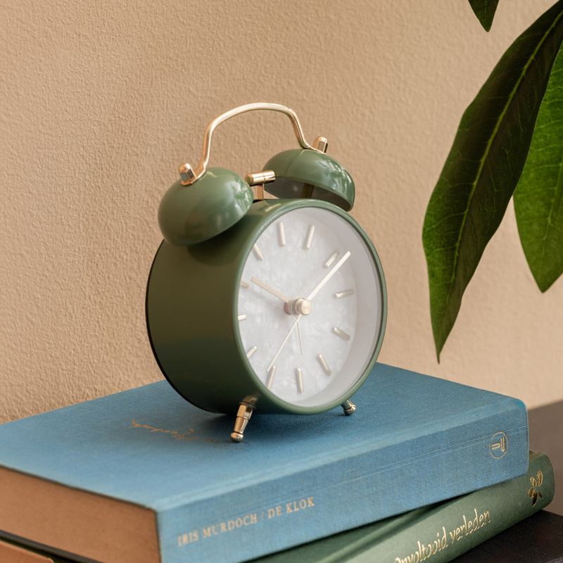 Sage Green Bedside Clock