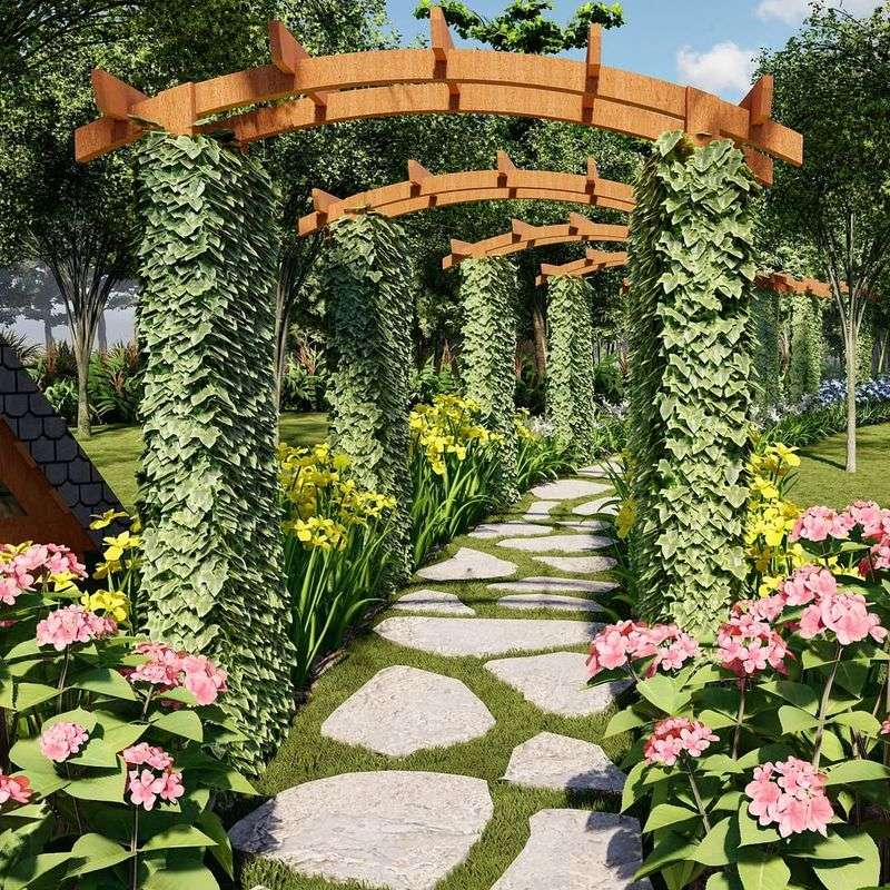 Arched Arbor Pathway