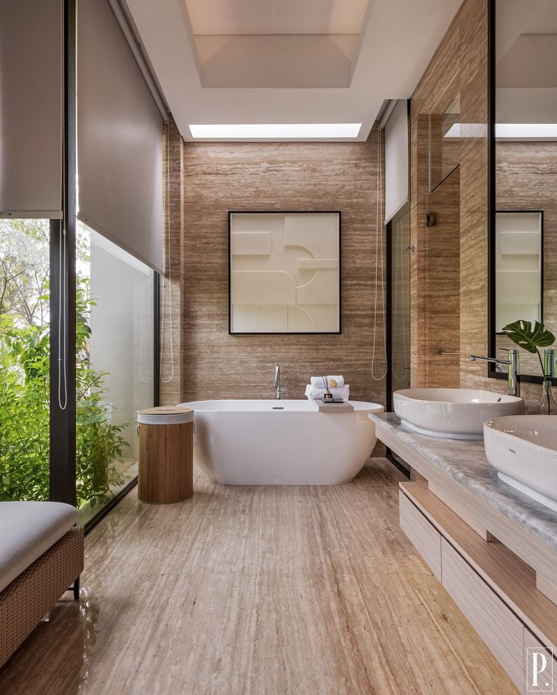 Sleek Bathroom with Natural Elements