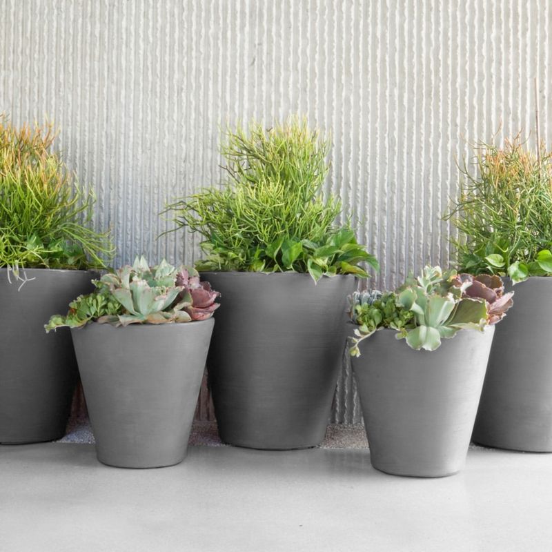 Stone-Colored Planters