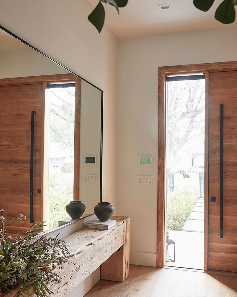 Stylish Hallway with Earth-Tone Art