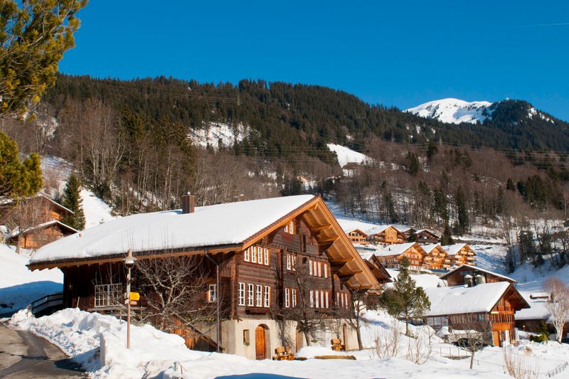 Swiss Chalet in the Mountains