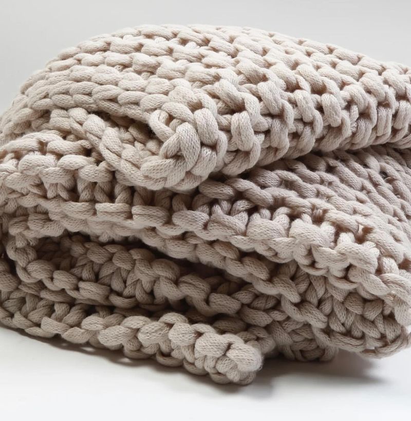 Taupe Textured Throws