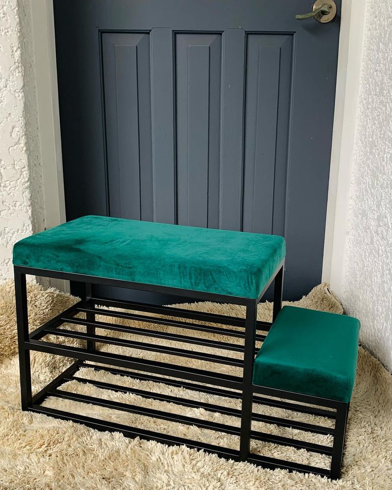 Teal Green Entryway Bench