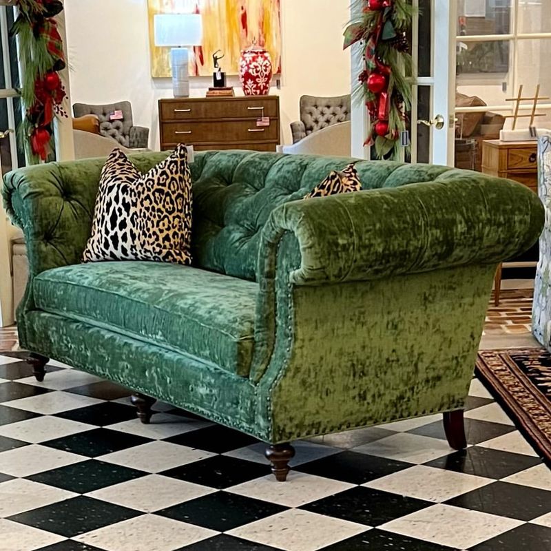 Velvet Chesterfield Sofa