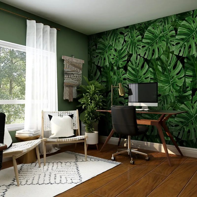 Vibrant Green Wall Mural