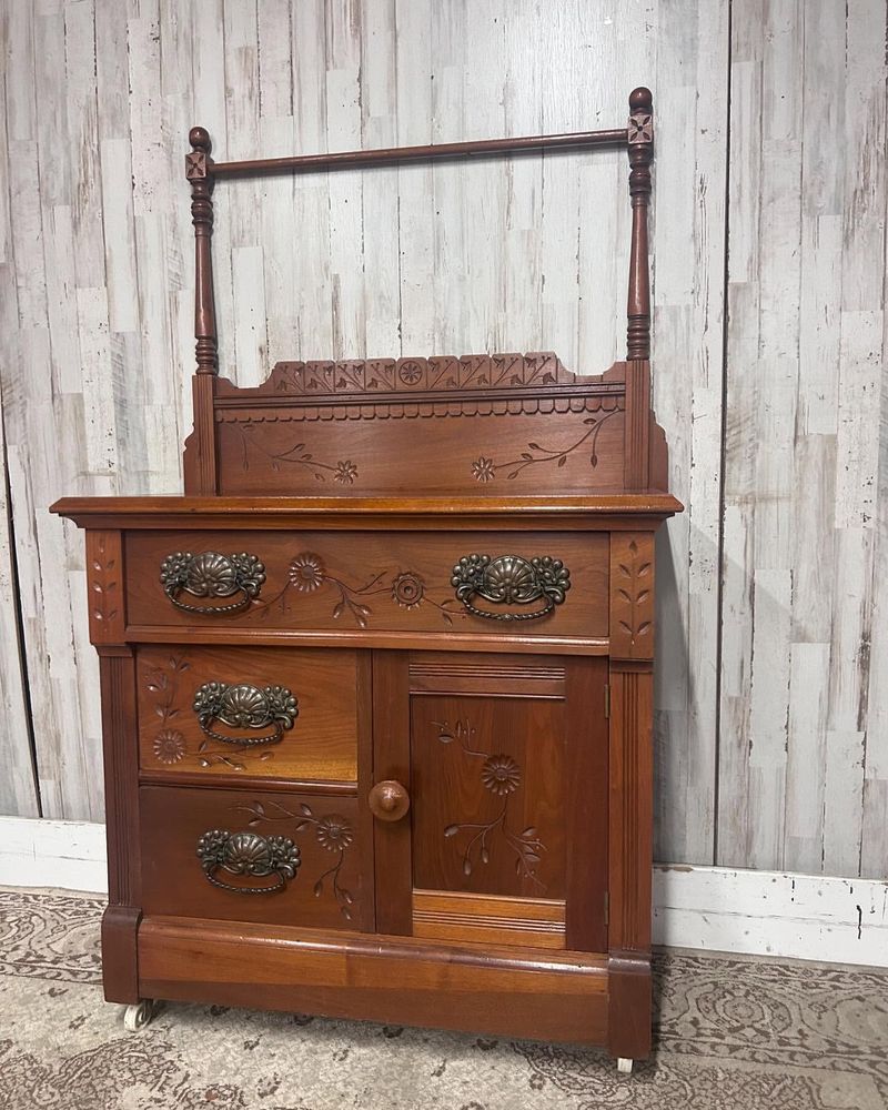 Victorian Eastlake Washstand