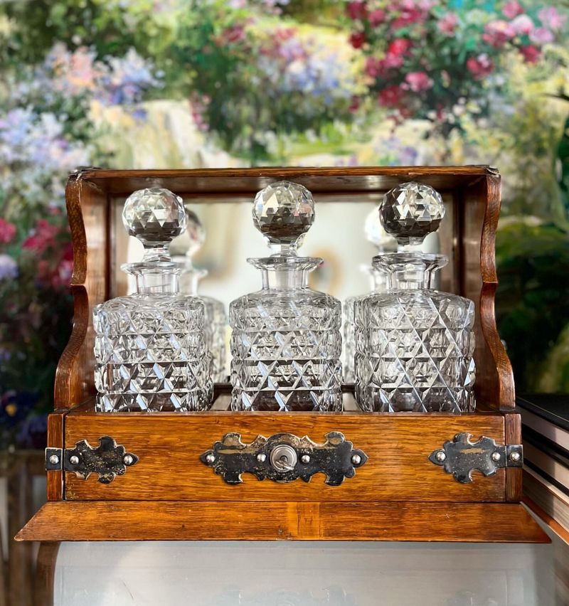 Victorian Tantalus Decanter Set