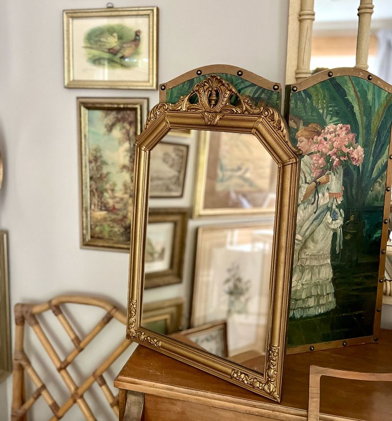 Vintage Mirror with Ornate Frame