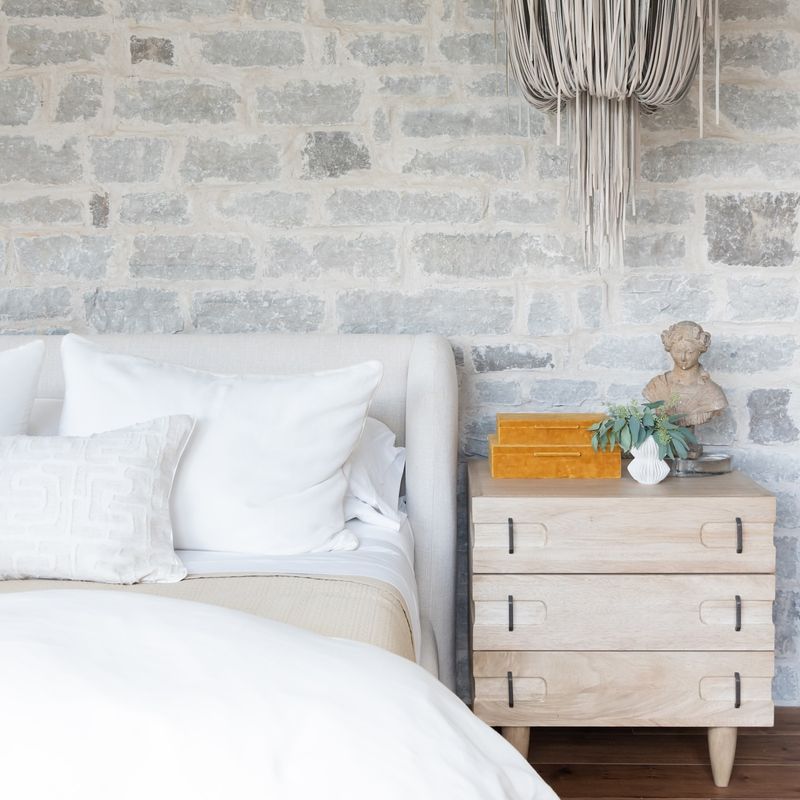 White Brick Accent Wall