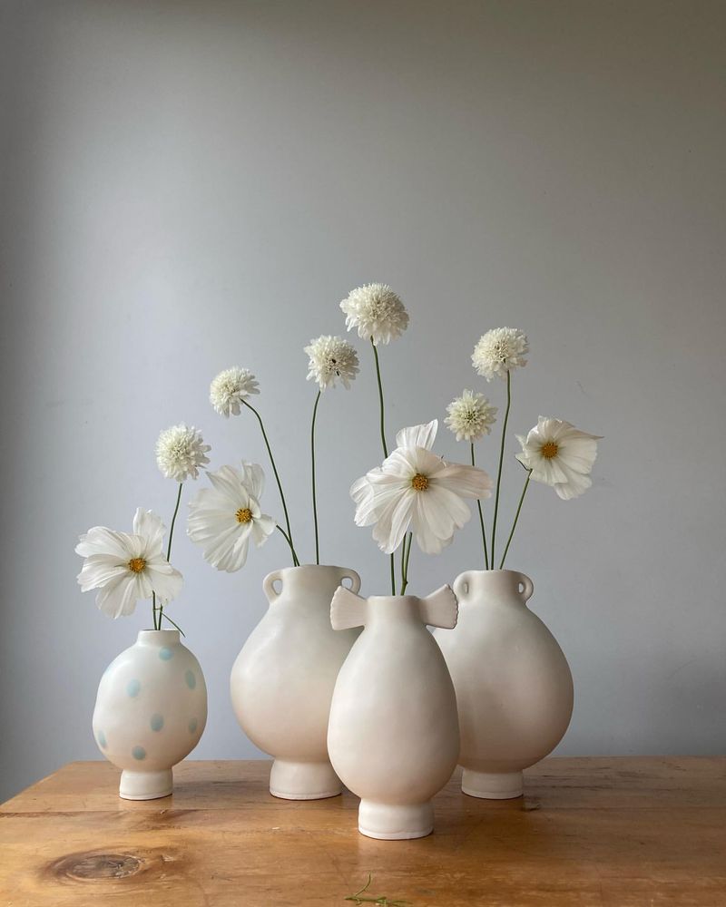 White Ceramic Vases