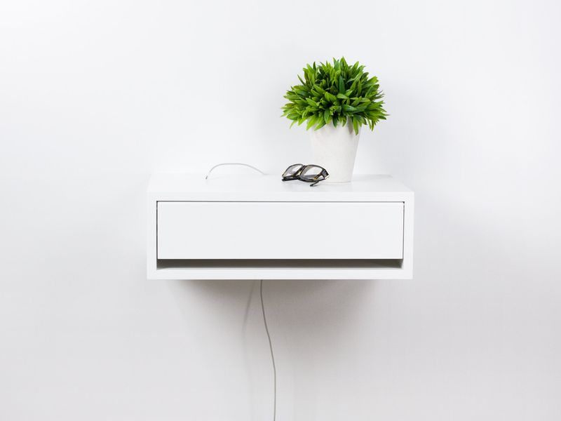 White Floating Nightstands