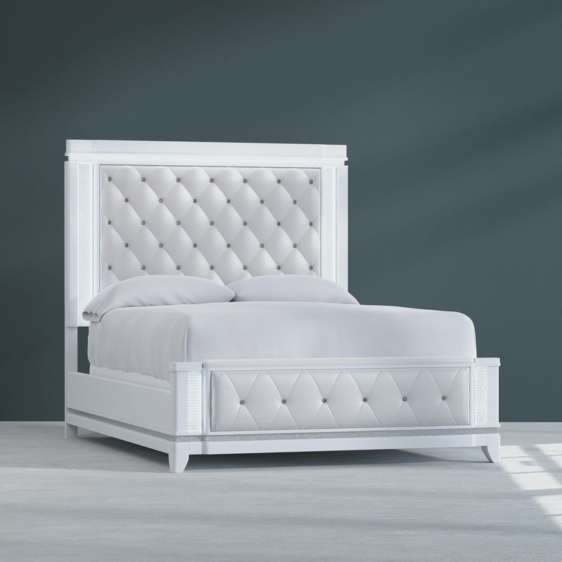 White Quilted Headboard