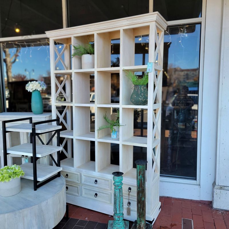 Whitewashed Wooden Shelves