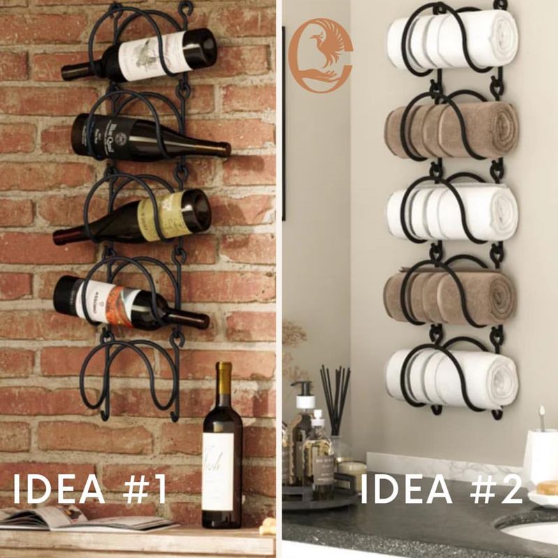 Wine Rack for Towel Storage