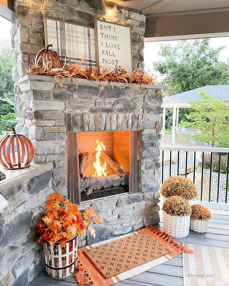 Stone Fireplace