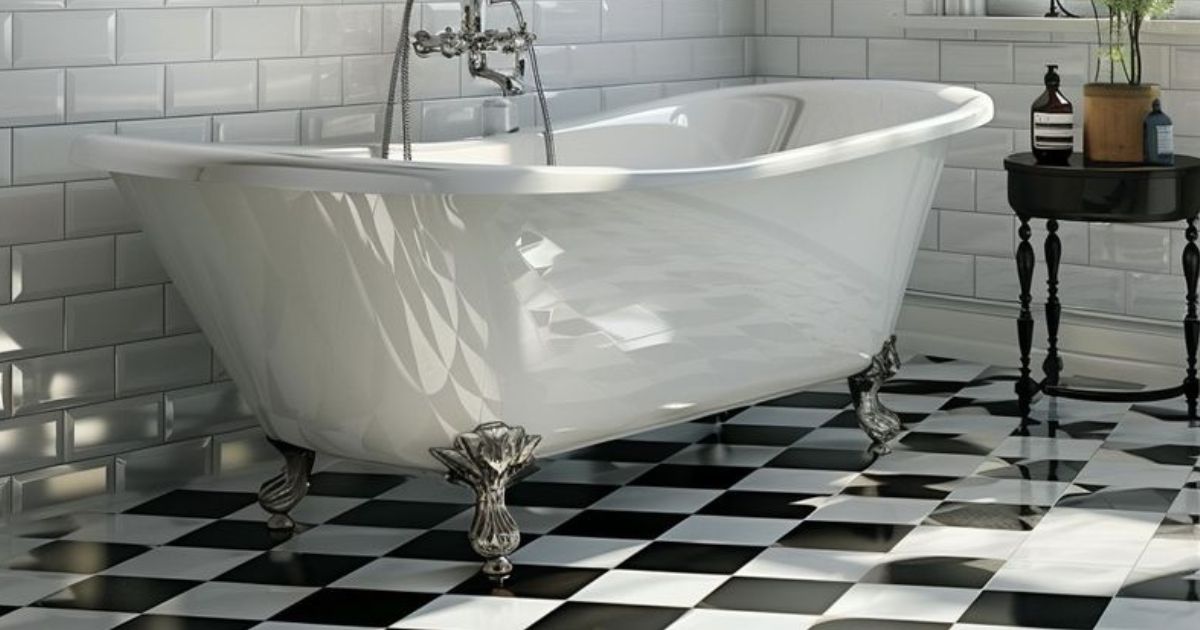Picture of 28 Bathroom Floor Ideas That Have Us Totally Flushed with Inspiration