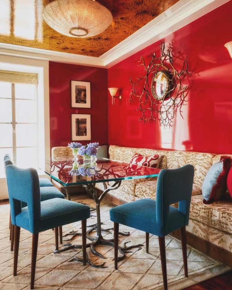 Bold Red Accent Wall