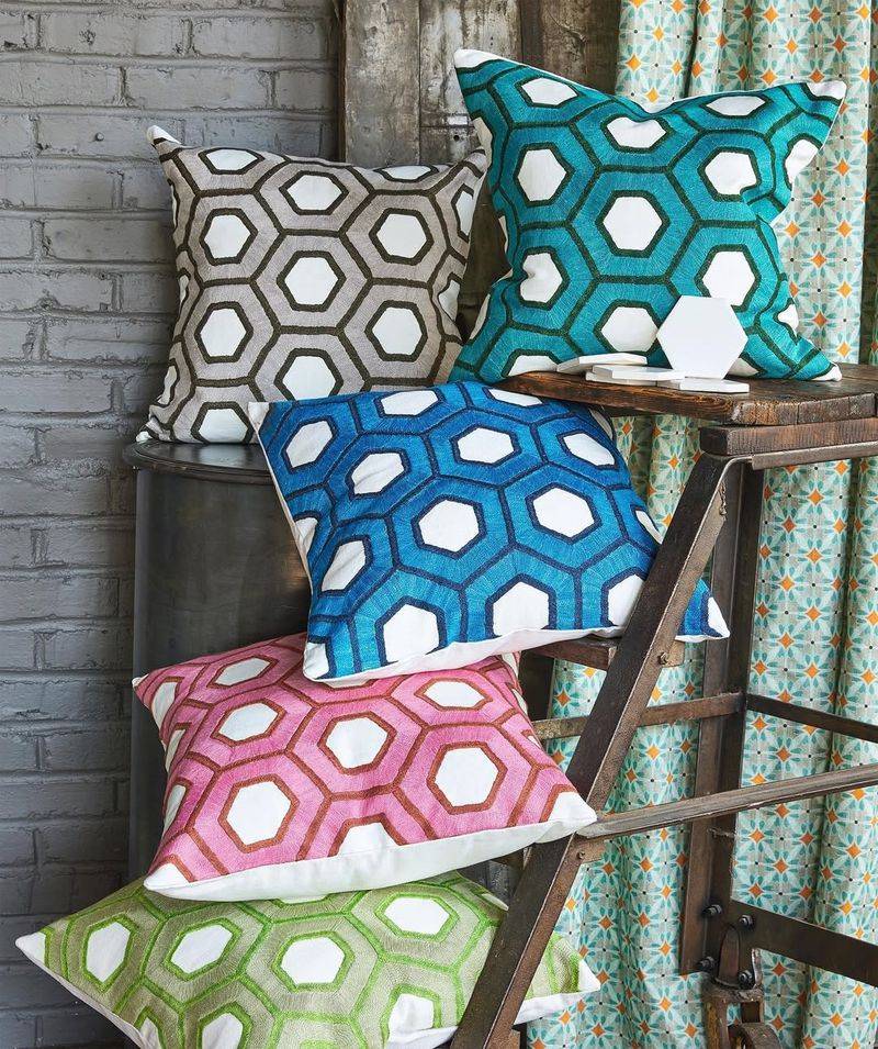 Vibrant Geometric Cushions