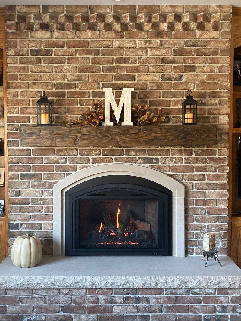 Rustic Barn Beam Mantel