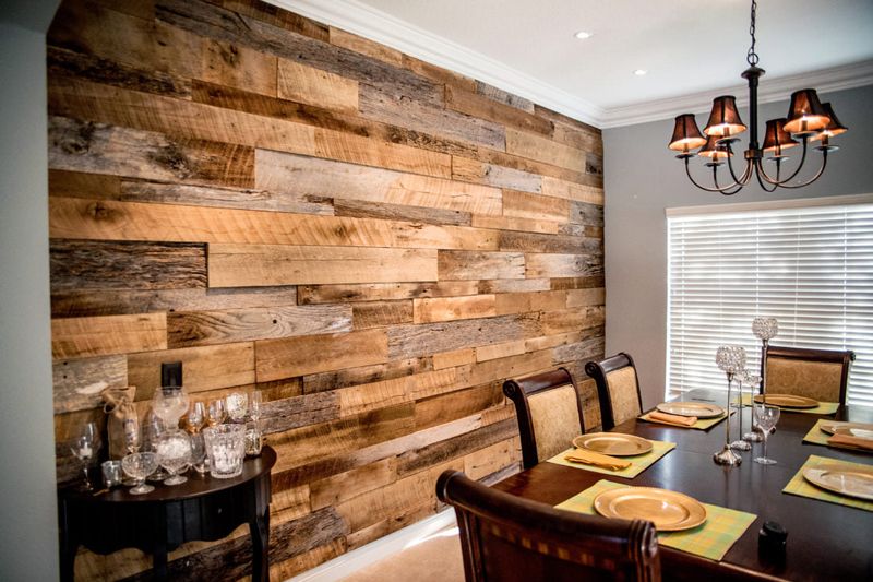 Vintage Barn Wood Accent Wall