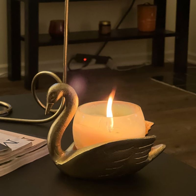 Swan-Shaped Candle Holder