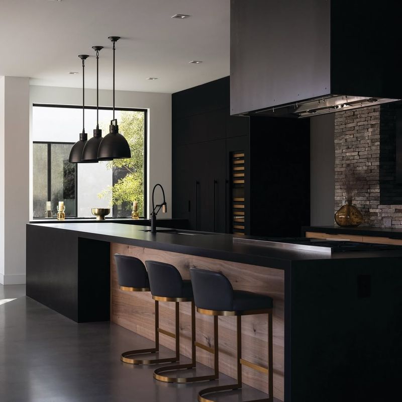 Black Kitchen Island